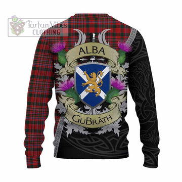 Tartan Vibes Clothing MacAlister (McAlister) Tartan Family Crest Knitted Sweater Lion Rampant Royal Thistle Shield Celtic Inspired