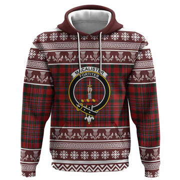 MacAlister (McAlister) Clan Tartan Christmas Hoodie with Family Crest