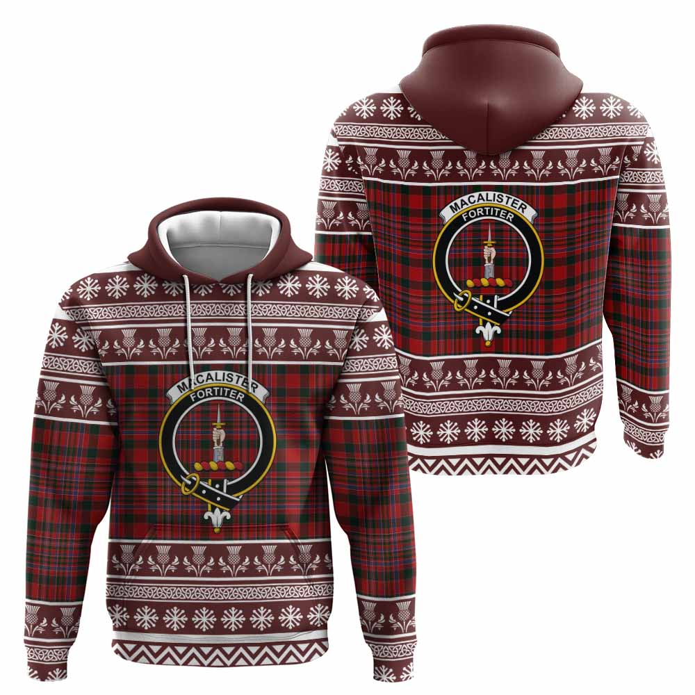 MacAlister (McAlister) Clan Tartan Christmas Hoodie with Family Crest - Tartan Vibes Clothing