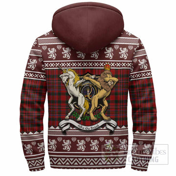 MacAlister (McAlister) Clan Tartan Crest Christmas Fleece Hoodie Coat of Arms Funny Style