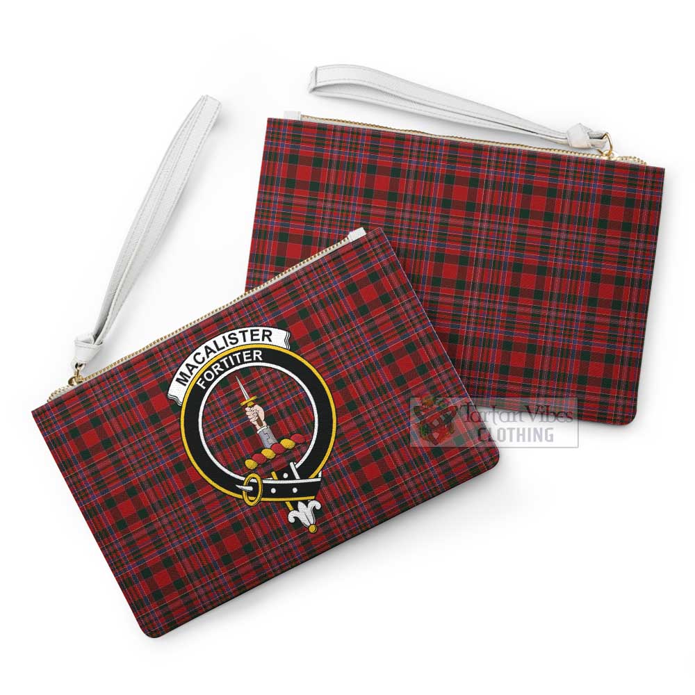 Tartan Vibes Clothing MacAlister (McAlister) Family Crest Tartan Clutch Bag