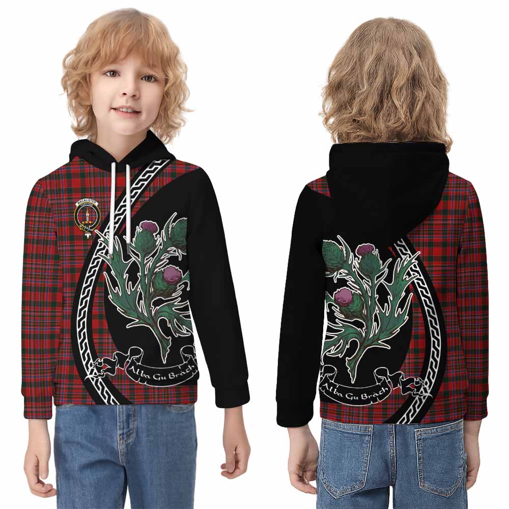 MacAlister (McAlister) Family Crest Tartan Kid Hoodie Alba Thistle Inspired - Tartan Vibes Clothing