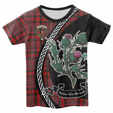 MacAlister (McAlister) Family Crest Tartan Kid T-shirt Alba Thistle Inspired - Tartan Vibes Clothing
