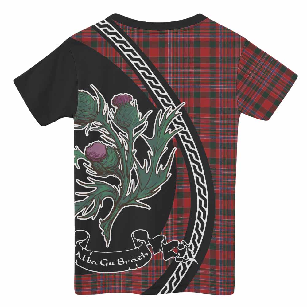 MacAlister (McAlister) Family Crest Tartan Kid T-shirt Alba Thistle Inspired - Tartan Vibes Clothing