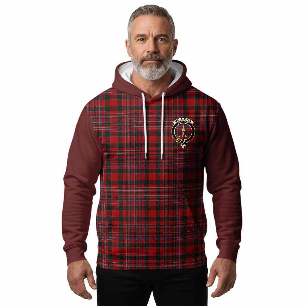 MacAlister (McAlister) Tartan Accent Hoodie with Family Crest
