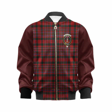 MacAlister (McAlister) Tartan Accent Kid Bomber Jacket with Family Crest