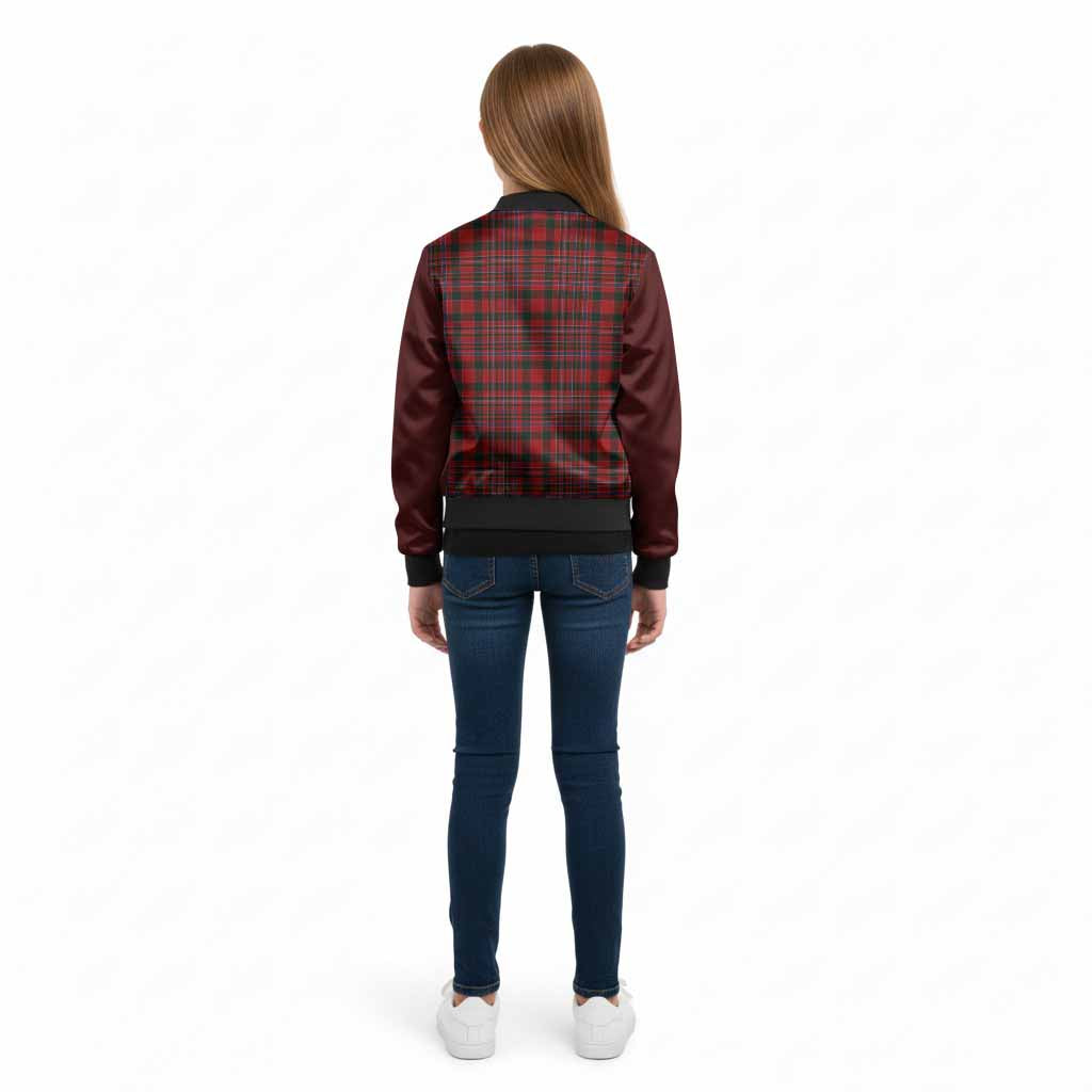 MacAlister (McAlister) Tartan Accent Kid Bomber Jacket with Family Crest