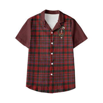 MacAlister (McAlister) Tartan Accent Kid Hawaiian Shirt with Family Crest