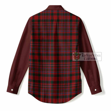 MacAlister (McAlister) Tartan Accent Women Casual Shirt with Family Crest