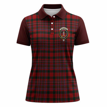 MacAlister (McAlister) Tartan Accent Women Polo Shirt with Family Crest