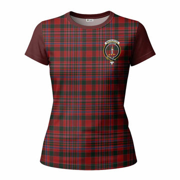 MacAlister (McAlister) Tartan Accent Women T shirt with Family Crest