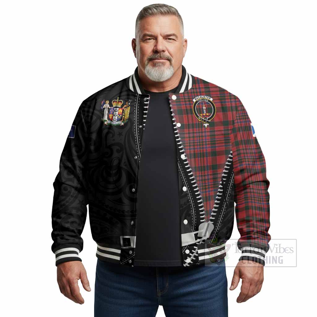 MacAlister (McAlister) Tartan Baseball Jacket New Zealand Pattern Unique Zipper Stylized