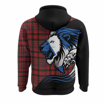 MacAlister (McAlister) Tartan Crest Hoodie Scottish Golden Lions Wave Flow