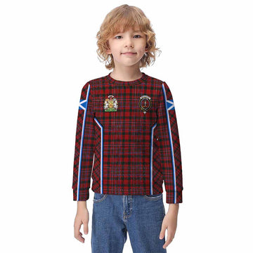 MacAlister (McAlister) Tartan Crest Kid Knitted Sweatshirt Scotland Coat of Arm Flag Style - Tartan Vibes Clothing