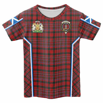 MacAlister (McAlister) Tartan Crest Kid T-shirt Scotland Coat of Arm Flag Style - Tartan Vibes Clothing