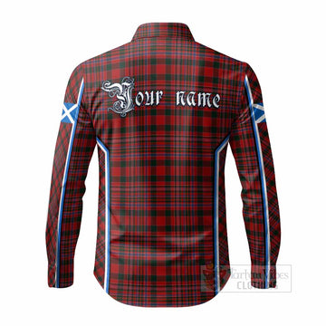 MacAlister (McAlister) Tartan Crest Long Sleeve Button Shirts Scotland Coat of Arm Flag Style
