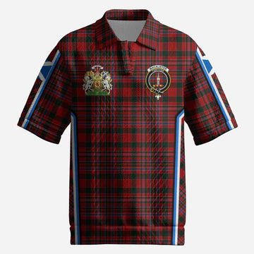 MacAlister (McAlister) Tartan Crest Men’s Polo Sweater Top Scotland Coat of Arm Flag Style