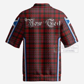 MacAlister (McAlister) Tartan Crest Men’s Polo Sweater Top Scotland Coat of Arm Flag Style