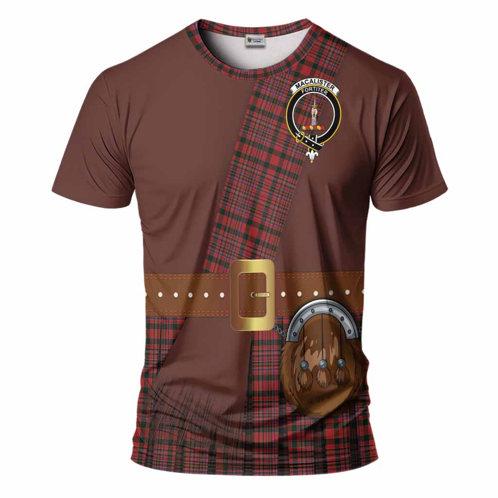 MacAlister (McAlister) Tartan Crest T-Shirt Kilt Costume Style