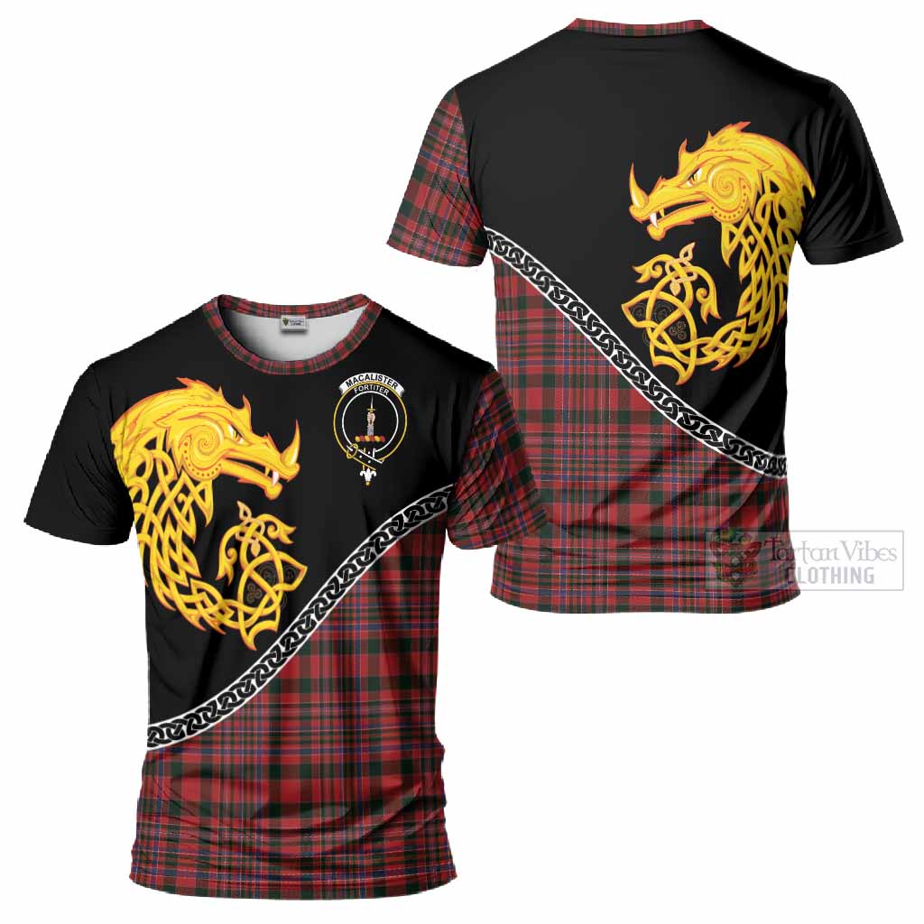MacAlister (McAlister) Tartan Crest T-Shirt Legendary Dragon Knot Half Style