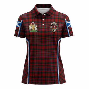 MacAlister (McAlister) Tartan Crest Women's Polo Shirt Scotland Coat of Arm Flag Style