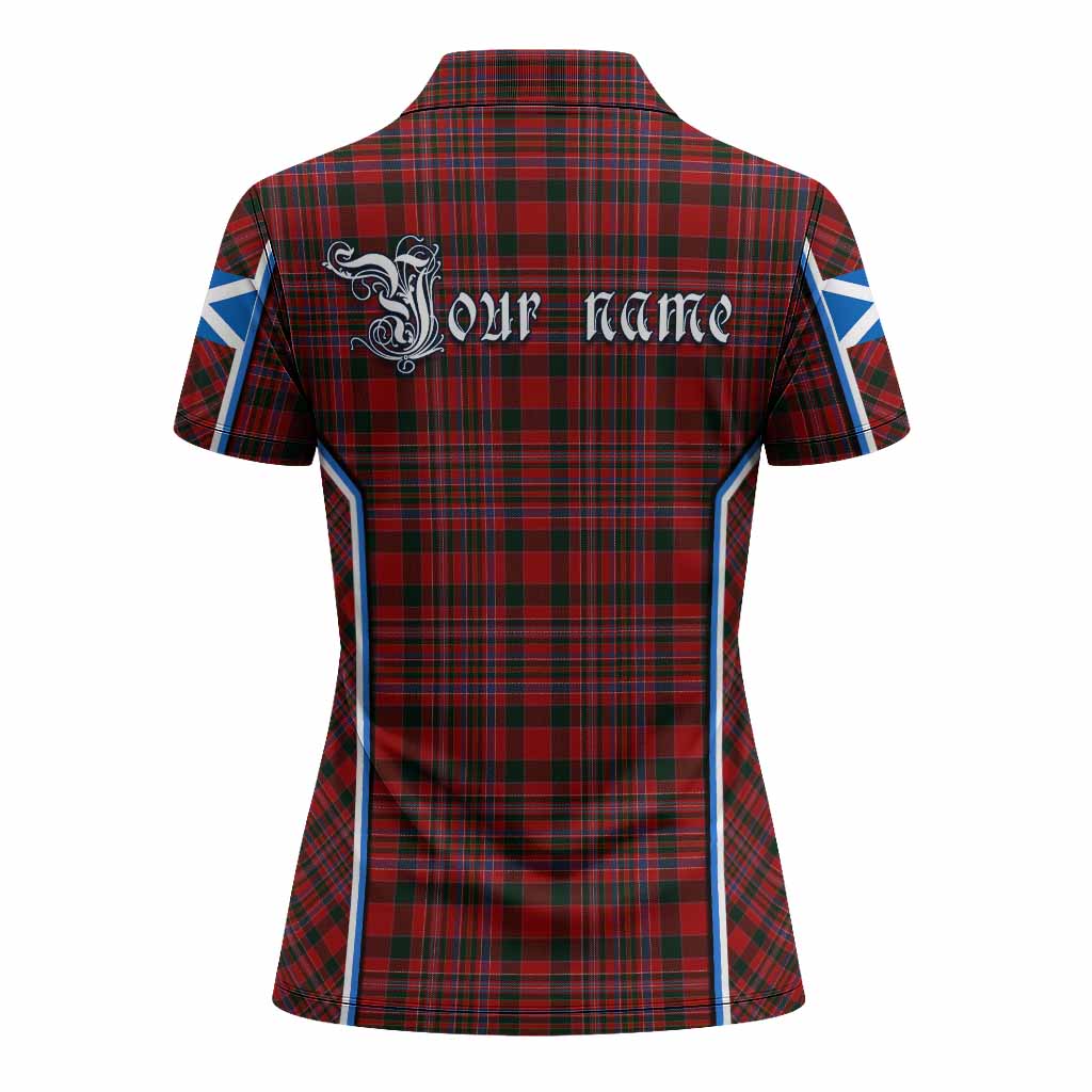 MacAlister (McAlister) Tartan Crest Women's Polo Shirt Scotland Coat of Arm Flag Style - Tartan Vibes Clothing