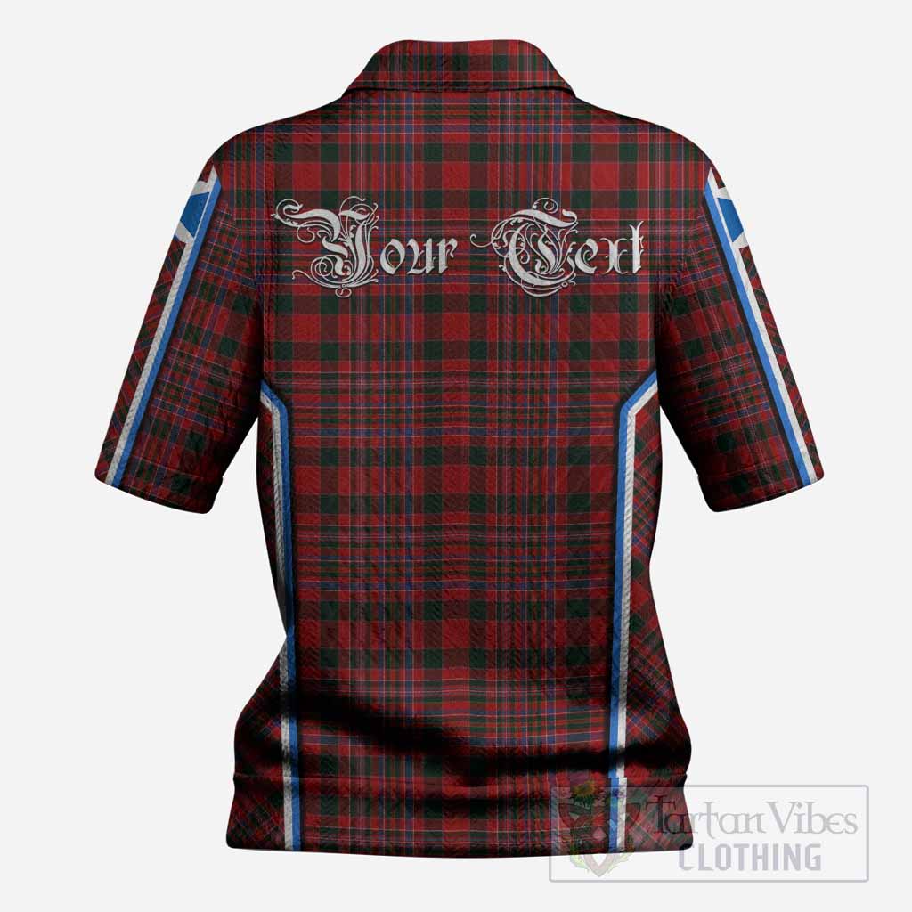 MacAlister (McAlister) Tartan Crest Women’s Polo Sweater Top Scotland Coat of Arm Flag Style
