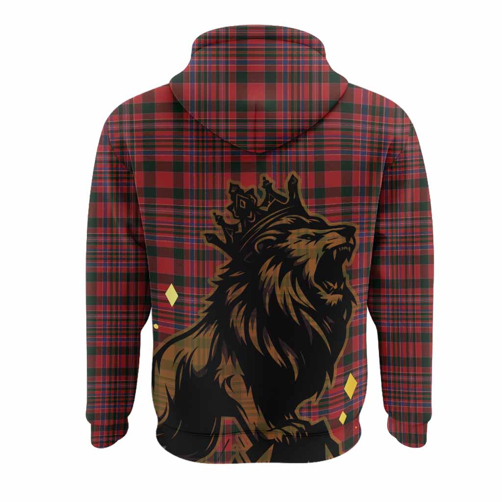 MacAlister (McAlister) Tartan Family Crest Hoodie Crowned Lion Roaring