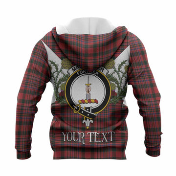MacAlister (McAlister) Tartan Family Crest Knitted Hoodie Scottish Burns Night Thistle Floral