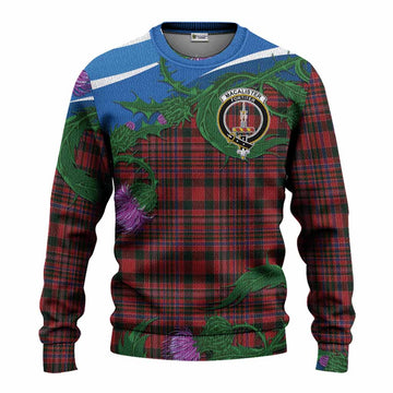 MacAlister (McAlister) Tartan Family Crest Knitted Sweater Thistle in Minimalism