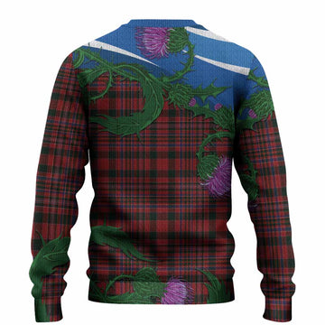 MacAlister (McAlister) Tartan Family Crest Knitted Sweater Thistle in Minimalism