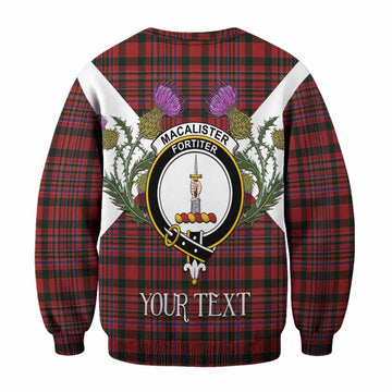 MacAlister (McAlister) Tartan Family Crest Sweatshirt Scottish Burns Night Thistle Floral