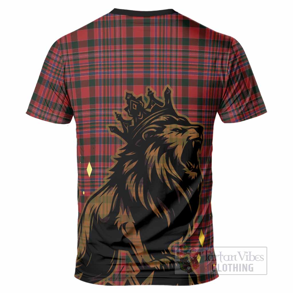 MacAlister (McAlister) Tartan Family Crest T-Shirt Crowned Lion Roaring