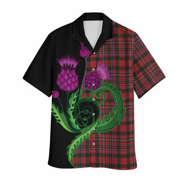 MacAlister (McAlister) Tartan Hawaiian Shirt Traditional Scottish Thistle