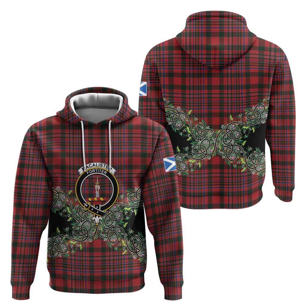 MacAlister (McAlister) Tartan Hoodie Thistle Scottish Spirit