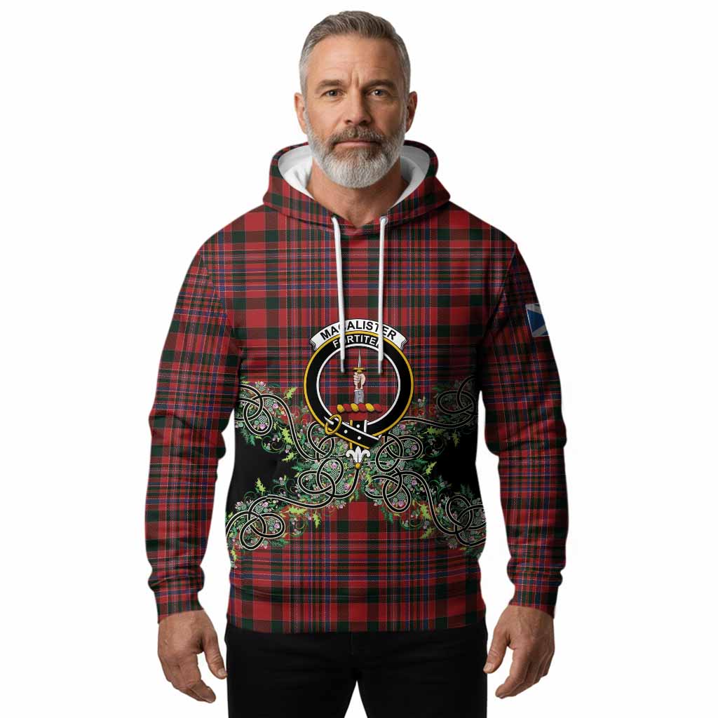 MacAlister (McAlister) Tartan Hoodie Thistle Scottish Spirit