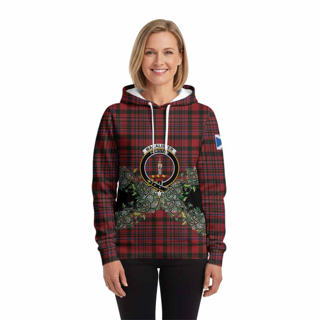 MacAlister (McAlister) Tartan Hoodie Thistle Scottish Spirit