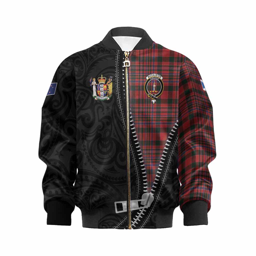 MacAlister (McAlister) Tartan Kid Bomber Jacket New Zealand Pattern Unique Zipper Stylized
