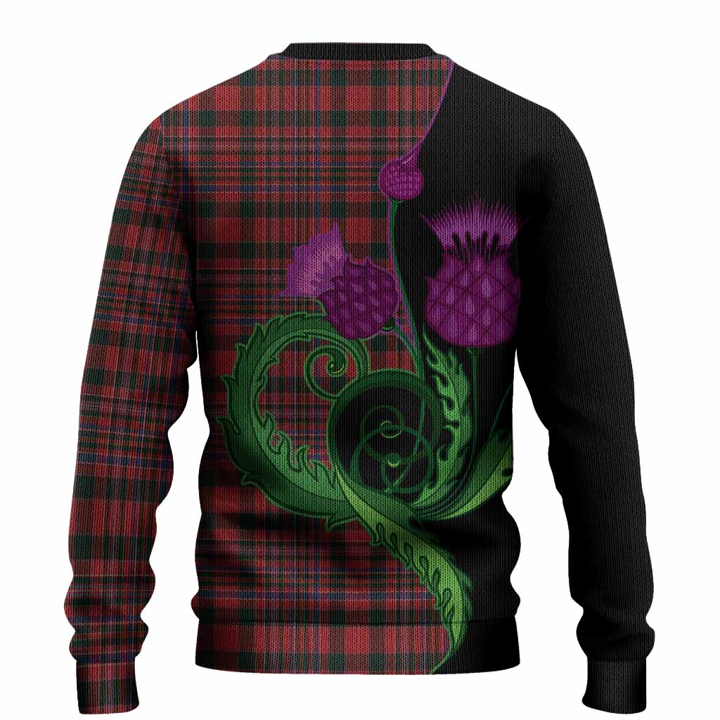 MacAlister (McAlister) Tartan Knitted Sweater Traditional Scottish Thistle