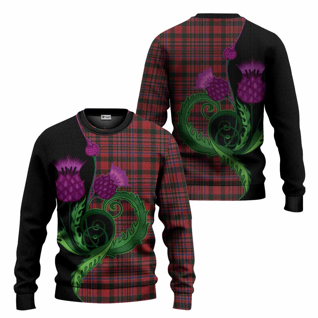 MacAlister (McAlister) Tartan Knitted Sweater Traditional Scottish Thistle