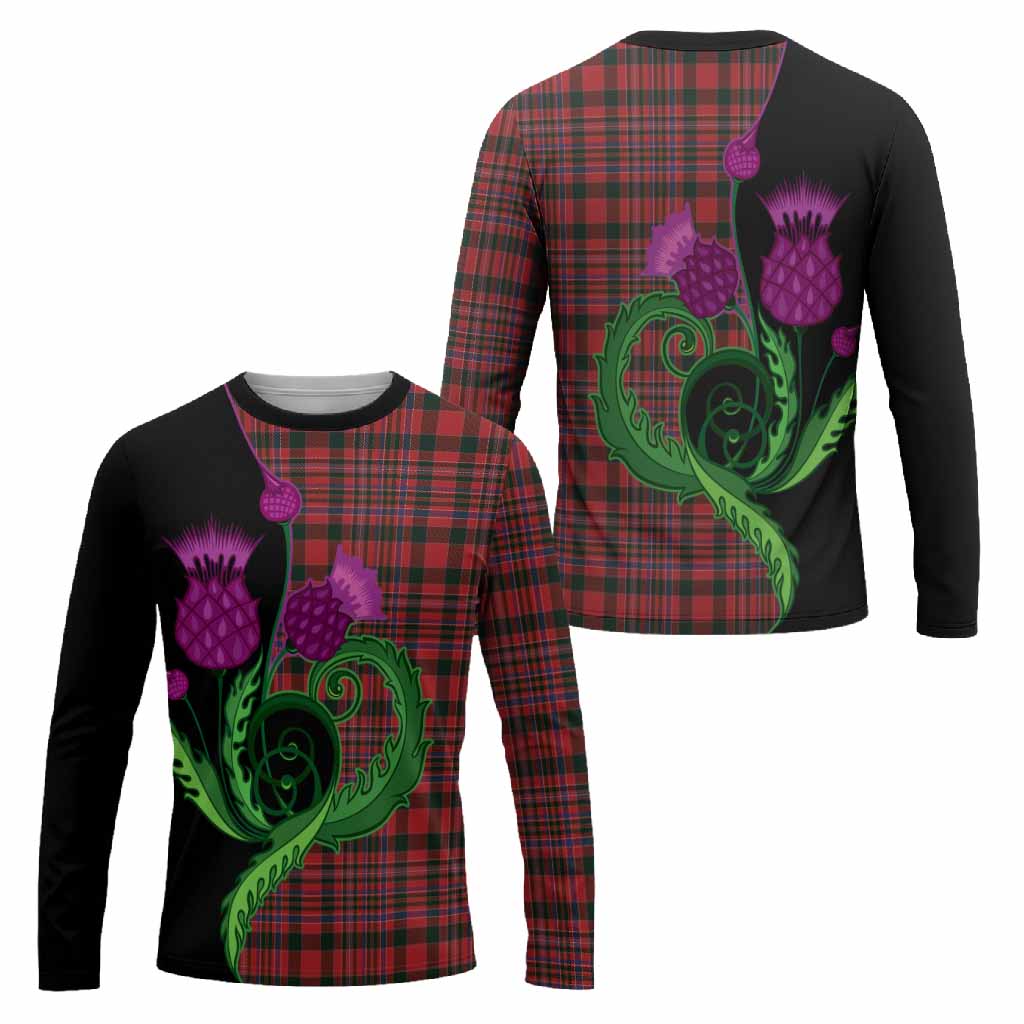 MacAlister (McAlister) Tartan Long Sleeve T-Shirt Traditional Scottish Thistle