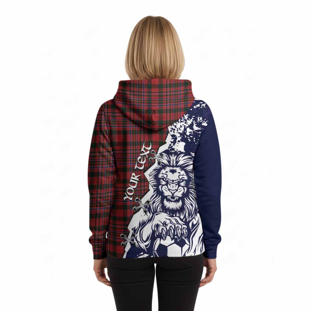 MacAlister (McAlister) Tartan Scottish Hoodie Angry Lion With Soccer Ball Style