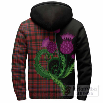 MacAlister (McAlister) Tartan Sherpa Hoodie Traditional Scottish Thistle