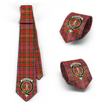 MacAlister Modern Tartan Classic Necktie with Family Crest