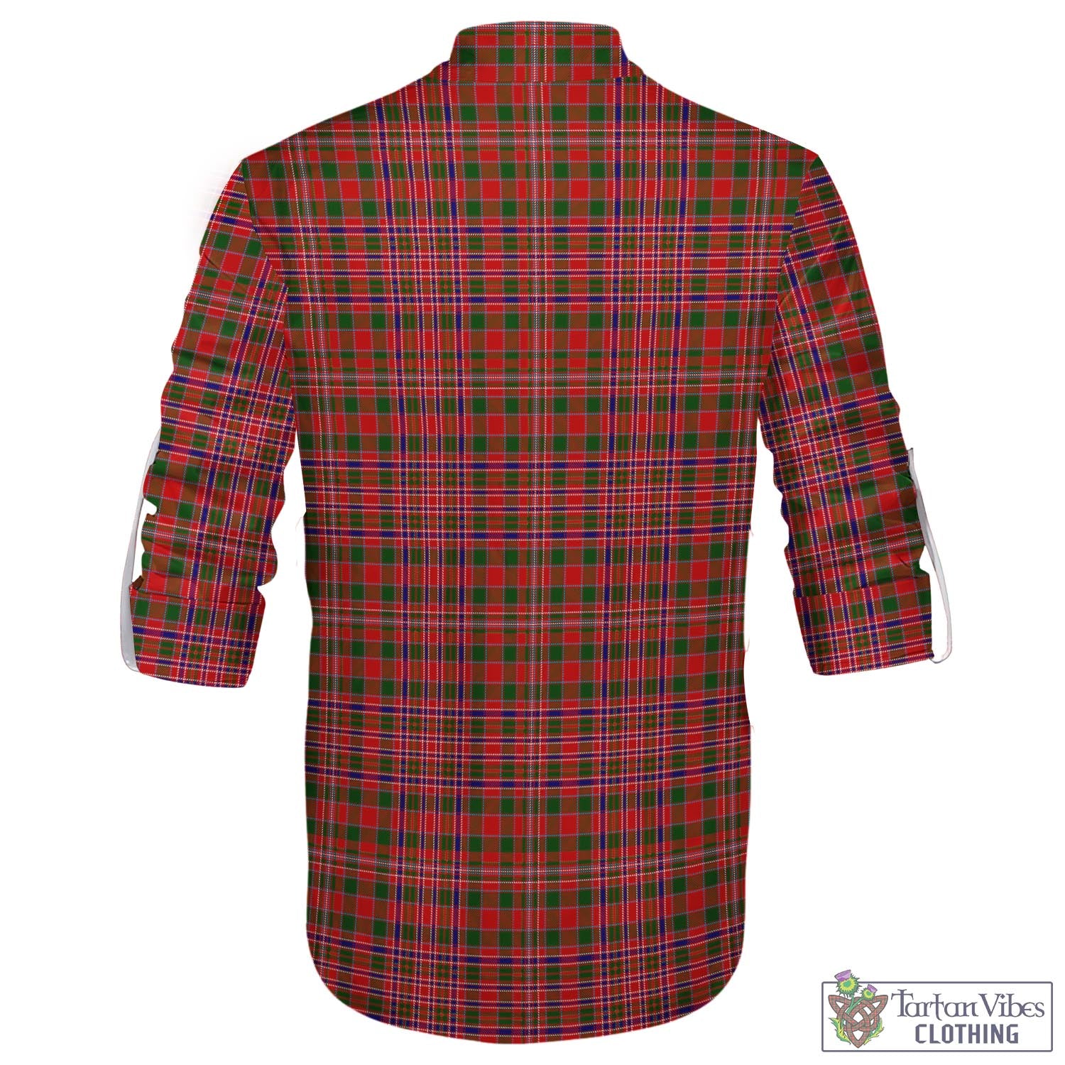 Tartan Vibes Clothing MacAlister Modern Tartan Men's Scottish Traditional Jacobite Ghillie Kilt Shirt