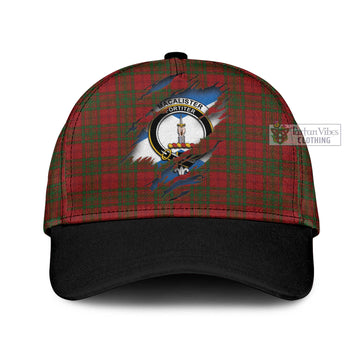 MacAlister of Glenbarr Tartan Classic Cap with Family Crest In Me Style