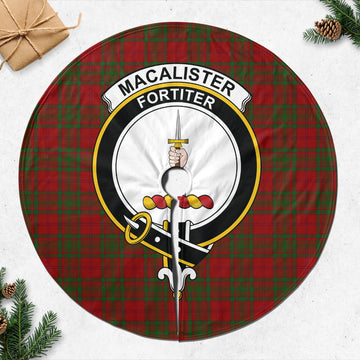 MacAlister of Glenbarr Tartan Christmas Tree Skirt with Family Crest