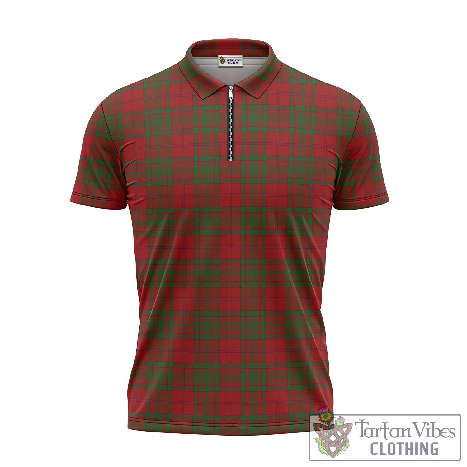 Tartan Vibes Clothing MacAlister of Glenbarr Tartan Zipper Polo Shirt