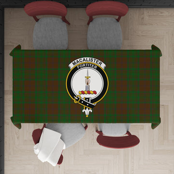MacAlister of Glenbarr Hunting Tatan Tablecloth with Family Crest
