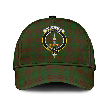 MacAlister of Glenbarr Hunting Tartan Classic Cap with Family Crest